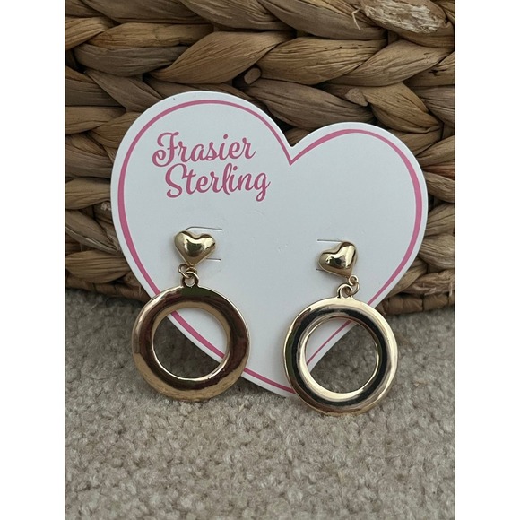 NWT sterling silver heart earrings - Picture 1 of 7